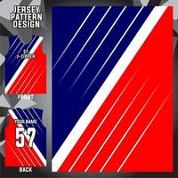 Jersey Design Vektor abstrakte Mustervorlage Anzeige vorne und hinten für Fußballmannschaften, Basketball, Radfahren, Baseball, Volleyball, Rennen usw.