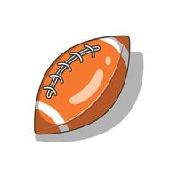 Das Design der mit American Football gefüllten Symbolvektorillustration, dieser Vektor eignet sich für Symbole, Logos, Illustrationen, Aufkleber, Bücher, Cover usw.