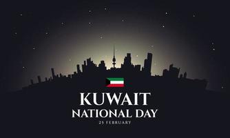 bakgrund för kuwait nationaldag. vektor illustration.