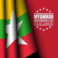 myanmar självständighetsdagen bakgrund. vektor illustration.