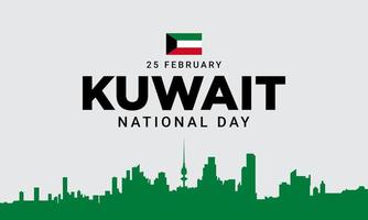 bakgrund för kuwait nationaldag. vektor illustration.