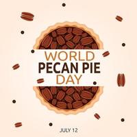 World Pecan pie day vektorillustration vektor