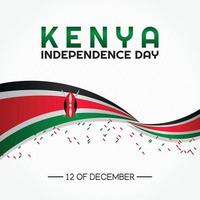 Kenya självständighetsdagen vektor designillustration.
