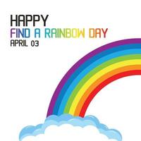 glücklich, eine Regenbogentag-Vektorillustration zu finden vektor