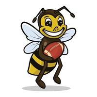 premium bee maskot design vektor