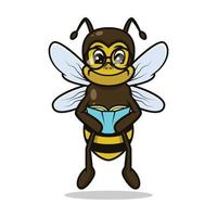 Premium-Bienen-Maskottchen-Design vektor