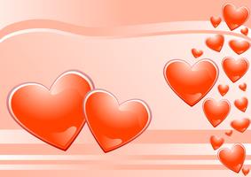 Herzen und rosa Hintergrund vektor