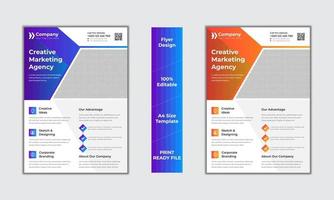 Flyer Designvorlage für kreative Marketingagenturen vektor