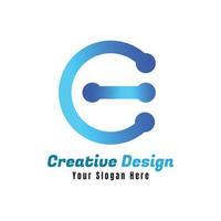 Buchstabe e-Logo. Elektronik-Logo. Logo mit modernem Konzept. Design-Vektor-Illustration vektor