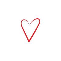 handgezeichnete Herzen. Gestaltungselemente für den Valentinstag. vektor