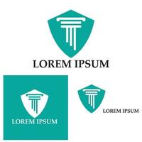 pelare logotyp mall kolumn vektorillustration vektor