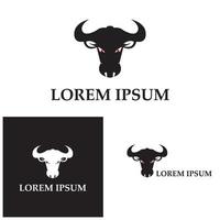 bull horn logotyp och symbol mall ikoner app vektor