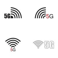 5g Symbol Vektor flaches Design