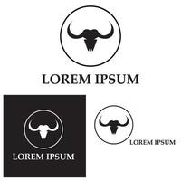 bull horn logotyp och symbol mall ikoner app vektor