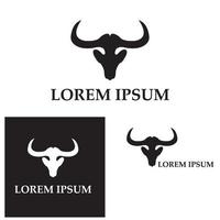 bull horn logotyp och symbol mall ikoner app vektor