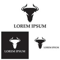 bull horn logotyp och symbol mall ikoner app vektor