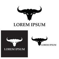 Bull Horn Logo und Symbol Vorlage Symbole App vektor