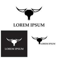 bull horn logotyp och symbol mall ikoner app vektor