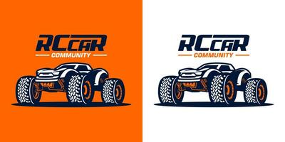 rc monster trucks logotyp vektor