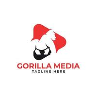 Gorilla Media Logo Design Vorlage Vektor