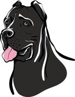 Cane Corso-Skizze. Porträt eines Hundes der Rasse Cane Corso. Vektor-Illustration vektor