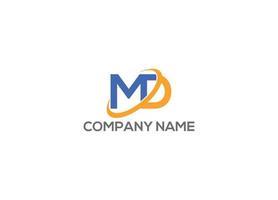 md initial logo design vector icon template eps file