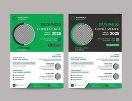 Business-Konferenz-Flyer-Vorlagen-Design. Broschürendesign, modernes Layout des Covers, vektor