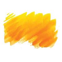 hand rita gul orange penseldrag akvarell design vektor