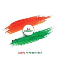 vacker 26 januari indiska flagga tema republikens dag design vektor