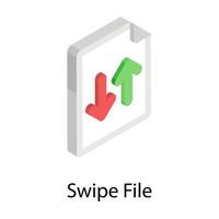 Swipe-Dateikonzepte vektor