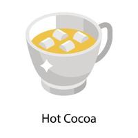 heiße Kakaokonzepte vektor
