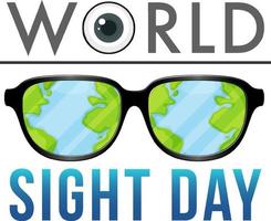 World sight day word logotyp vektor