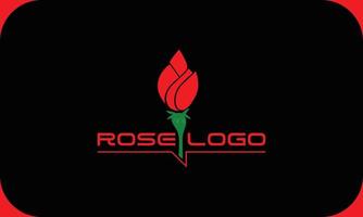 Rose-Logo-Design. Blumenlogo-Design. vektor