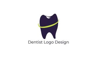 dental logotyp design. tandlogotyp eller tandvårdsklinikens logotypdesign. vektor