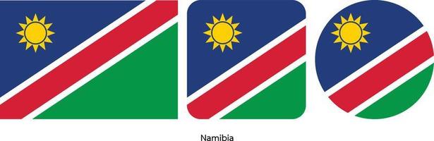 Namibia flagga, vektor illustration
