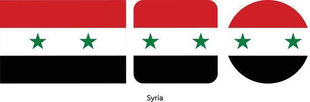 Syrien-Flagge, Vektorillustration vektor