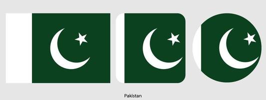Pakistans flagga, vektorillustration vektor