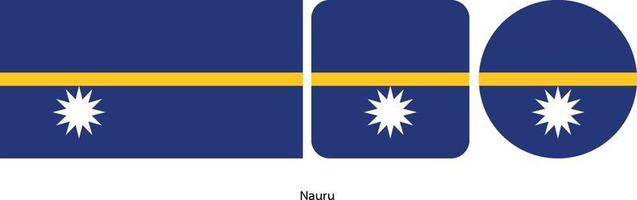 Nauru-Flagge, Vektorillustration vektor