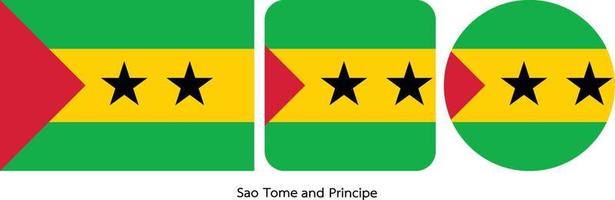 Sao Tome und Principe-Flagge, Vektorillustration vektor