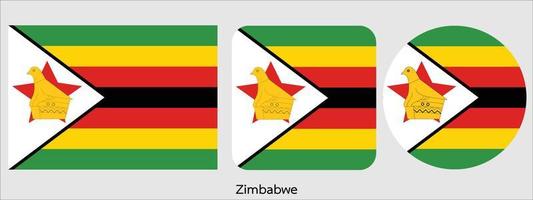 zimbabwe flagga, vektorillustration vektor