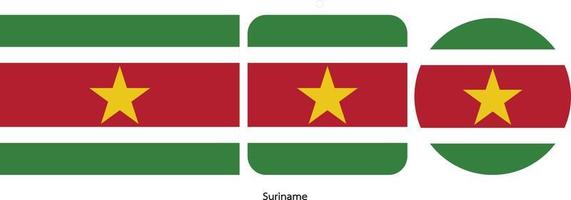 Surinam-Flagge, Vektorillustration vektor