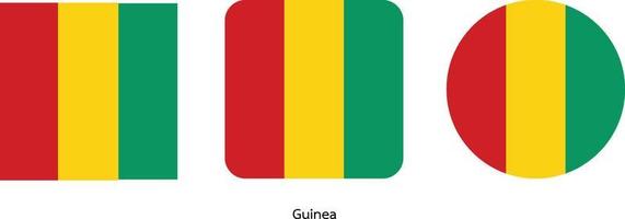 Guineas flagga, vektor illustration