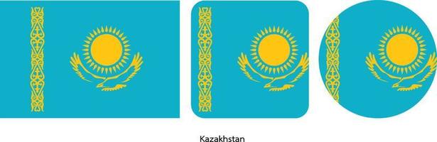 kasachstan flagge, vektorillustration vektor