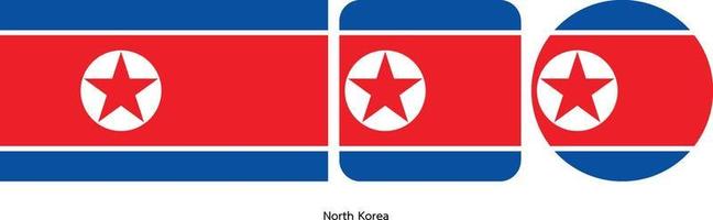 Nordkorea-Flagge, Vektorillustration vektor