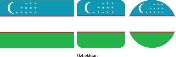 uzbekistan flagga, vektor illustration