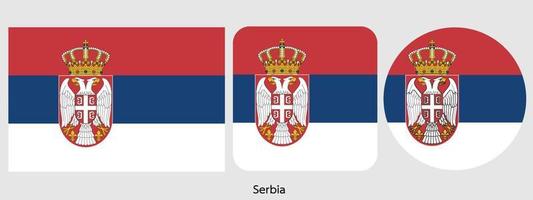serbien flagge, vektorillustration vektor