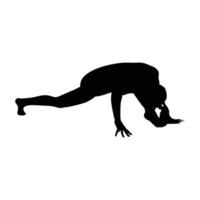 yoga silhouette vektor illustration svart och vitt