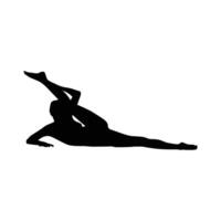 Yoga-Silhouette-Vektor-Illustration schwarz und weiß vektor