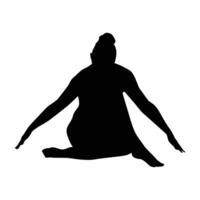 yoga silhouette vektor illustration svart och vitt