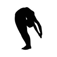 Yoga-Silhouette-Vektor-Illustration schwarz und weiß vektor